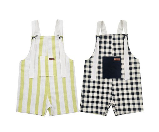 Jardineira Dupla Face Listras P, Colorido | WestwingNow