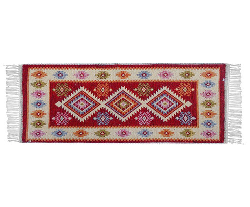 Passadeira Indiana Kilim Antep Aly Vermelho, Vermelho | WestwingNow