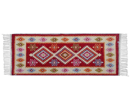 Passadeira Indiana Kilim Antep Aly Vermelho