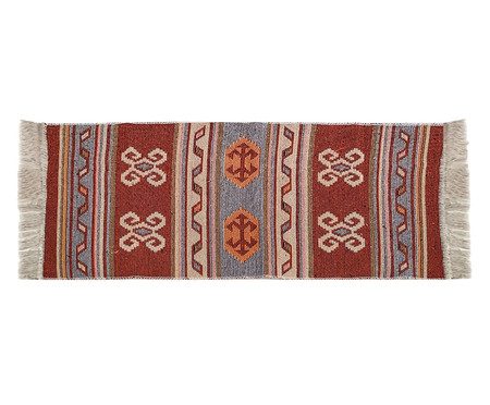 Passadeira Indiana Kilim Antep Vermelho