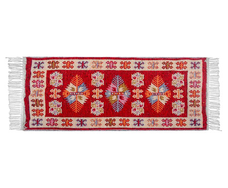 Passadeira Indiana Kilim Antep Itubore Vermelho