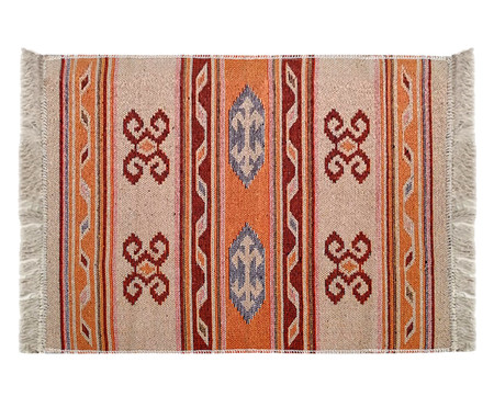 Tapete Indiano Kilim Vermelho