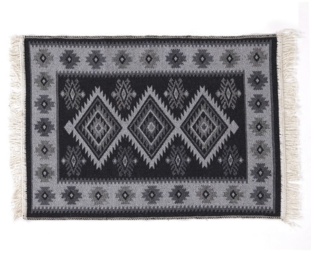 Tapete Indiano Kilim Cinza