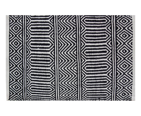 Tapete Indiano Kilim Anand Preto