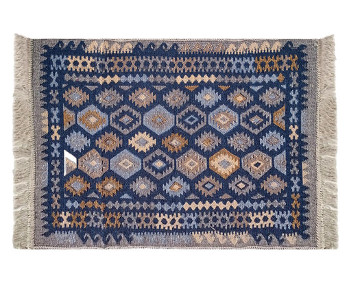 Tapete Indiano Kilim Azul, Azul | WestwingNow