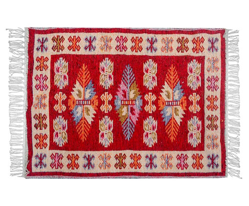 Tapete Indiano Kilim Antep Itubore Vermelho, Vermelho | WestwingNow