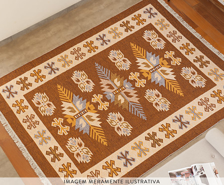 Tapete Indiano Kilim Antep Itubore Marrom | WestwingNow