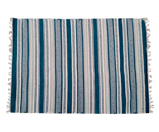 Tapete Kilim Chicago Azul, Azul | WestwingNow