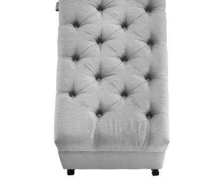 Recamier Baú Monsieur Mini Trançado - Cinza | Westwing