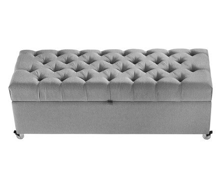 Recamier Baú Monsieur Mini Trançado - Cinza | Westwing