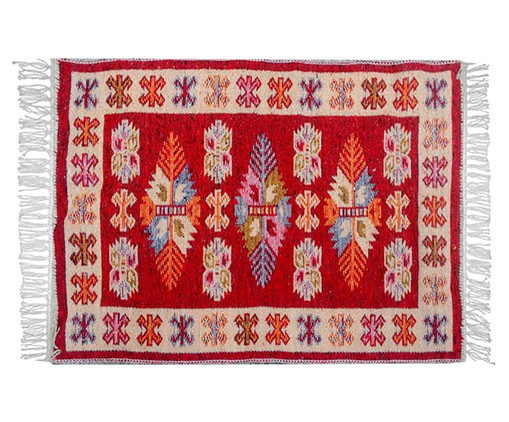 Tapete Indiano Kilim Antep Itubore Vermelho, Vermelho | WestwingNow