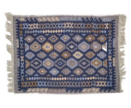 Tapete Indiano Kilim Antep Azul