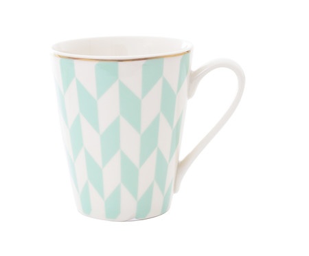 Caneca em Porcelana Encanto Zig Azul