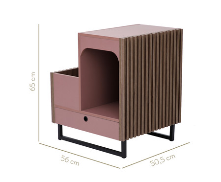 Mesa Lateral Pet Inno - Rosa Glamour | WestwingNow