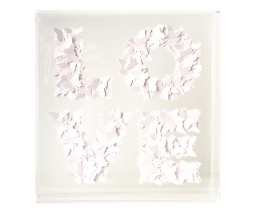 Caixa Love Branco, Transparente | WestwingNow