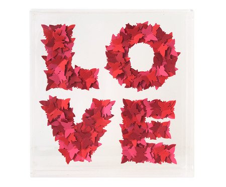 Caixa Love Vermelho e Rosa