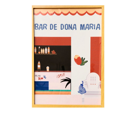 Quadro Print Bar Dona Maria Colorido