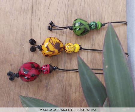 Colar Pingente Jarina Vermelha | Westwing