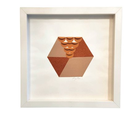 Quadro Design Papel Terra 1 Terracota