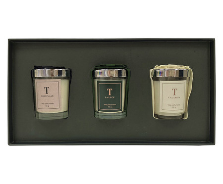 Kit Presente 3 Velas Perfumadas