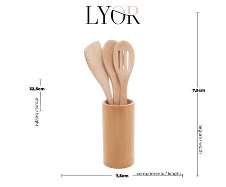 Jogo de Utensílios em Bambu Maggie | Westwing