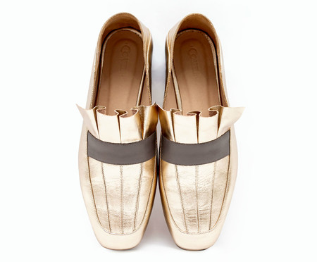 Loafer em Couro Belleville Ouro | WestwingNow