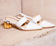 Sapato em Couro Pigalle Off-White, multicolor | WestwingNow