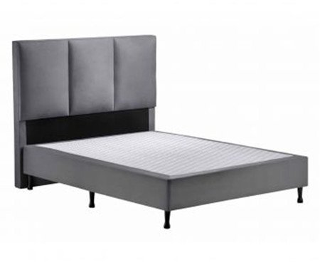 Cama em Veludo Ferrara - Cinza | WestwingNow