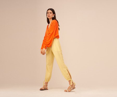 Calça em Linho Clochard Citrus | Westwing