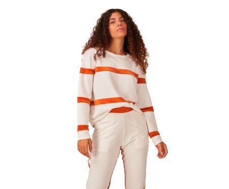 Calça Duo Caramelo Off-White | Westwing