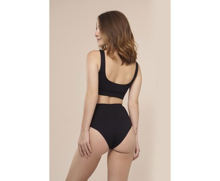 Calcinha de Biquíni Hot Pant Maxi Cintia Corpo Preto | Westwing