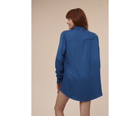 Camisão com Guipuire Ola Azul Capri | Westwing