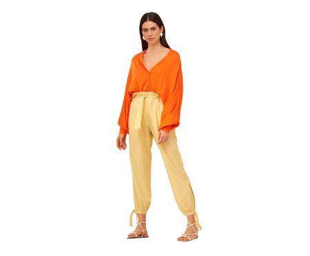 Camisa Raglan Solar Tangerina