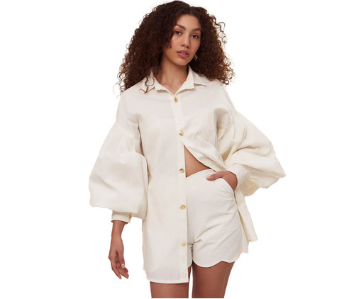 Camisa Conchas Off-White, Colorido | WestwingNow