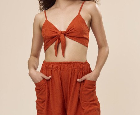 Conjunto Top e Shorts Summer Laranja | Westwing