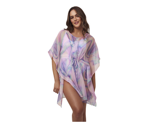 Kaftan Curto em Organza Madrepérola, Colorido | WestwingNow