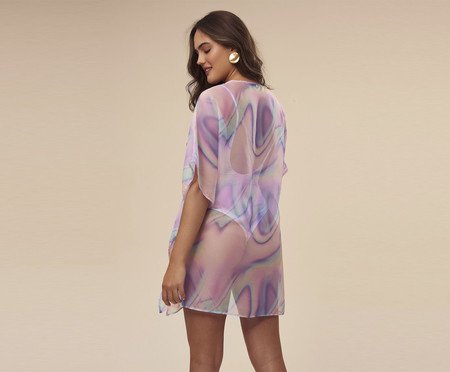 Kaftan Curto em Organza Madrepérola | Westwing