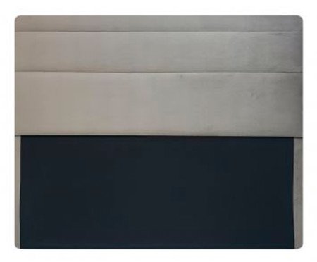 Cabeceira em Veludo Lorena - Prateada