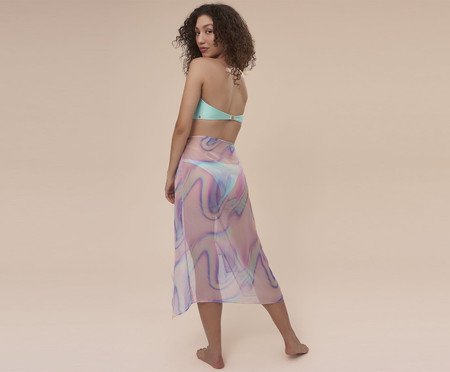 Saia Midi em Organza Madrepérola | Westwing