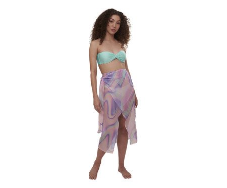 Saia Midi em Organza Madrepérola | Westwing