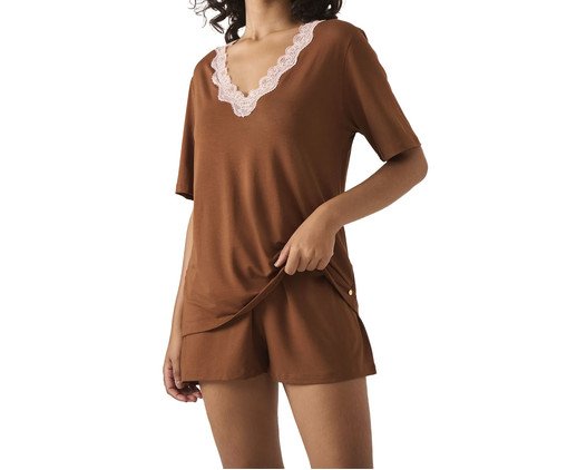 Pijama Curto Sweet Café, Colorido | WestwingNow