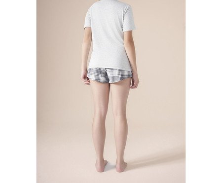 Pijama Curto Gray Chess | Westwing