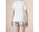Pijama Curto Gray Chess, Colorido | WestwingNow