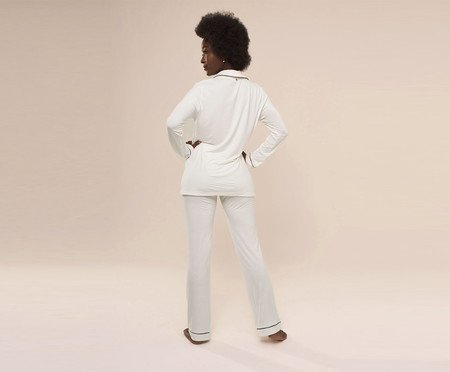 Pijama Longo Classic Off White | Westwing
