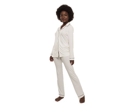 Pijama Longo Classic Off White, Colorido | WestwingNow