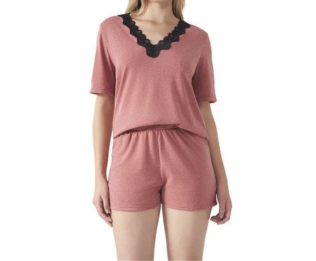 Pijama Curto Sweet Canela