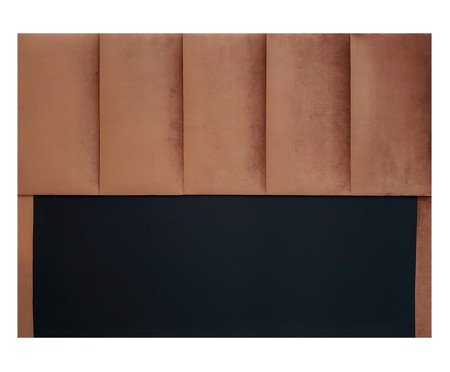 Cabeceira em Veludo Constanza - Marrom Cuprum