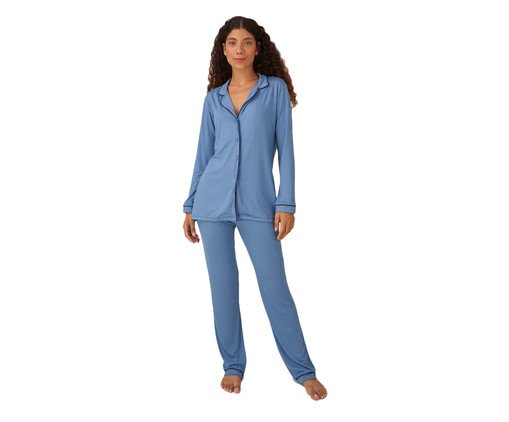 Pijama Classic Longo Lagoon Azul, Colorido | WestwingNow