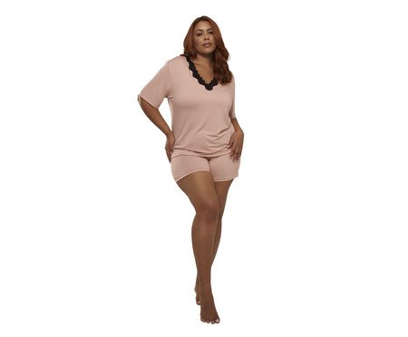 Pijama Curto Sweet Rosa Chá | Westwing