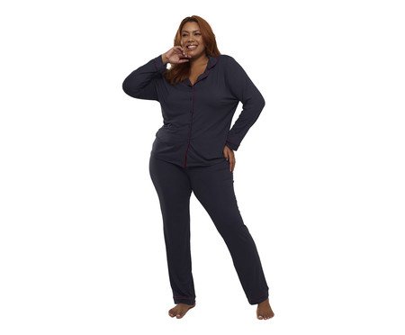 Pijama Longo Classic Navy